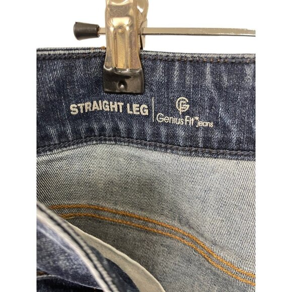 LANE BRYANT Jeans Genius Fit Straight Leg Blue Factory Distressed Women’s 18 AVG - Picture 3 of 5